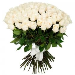 Букет из 101 белой розы "Диана"
